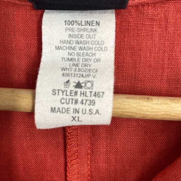 Match Point Dress Women’s XL Linen A-line Cowl Neck Lagenlook Coastal Vacation - Picture 4 of 7